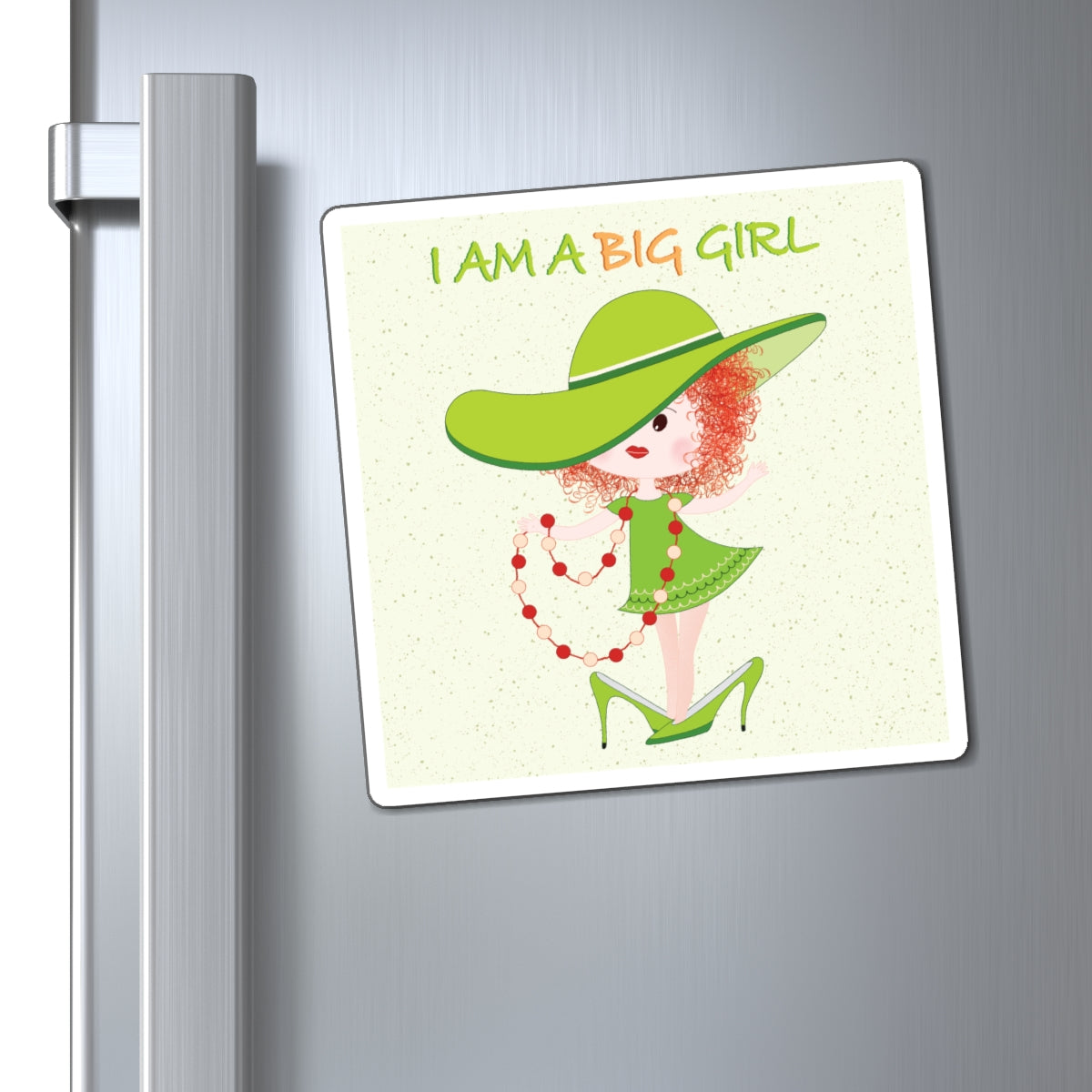 Funny Baby Fridge Magnet – Big Girl Baby (Redhead) | Kitchen Decor USA