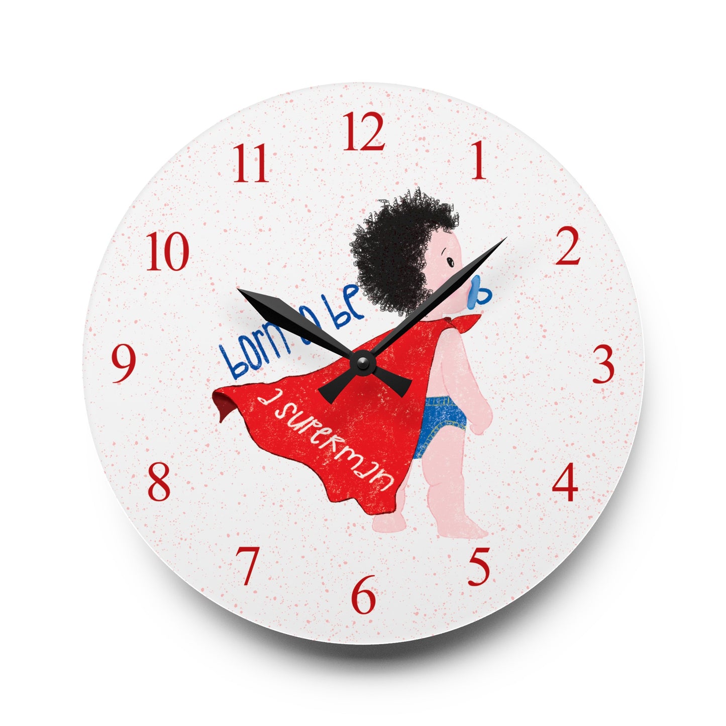 Adorable Acrylic Wall Clock - Tick-Tock, Hero O'Clock!