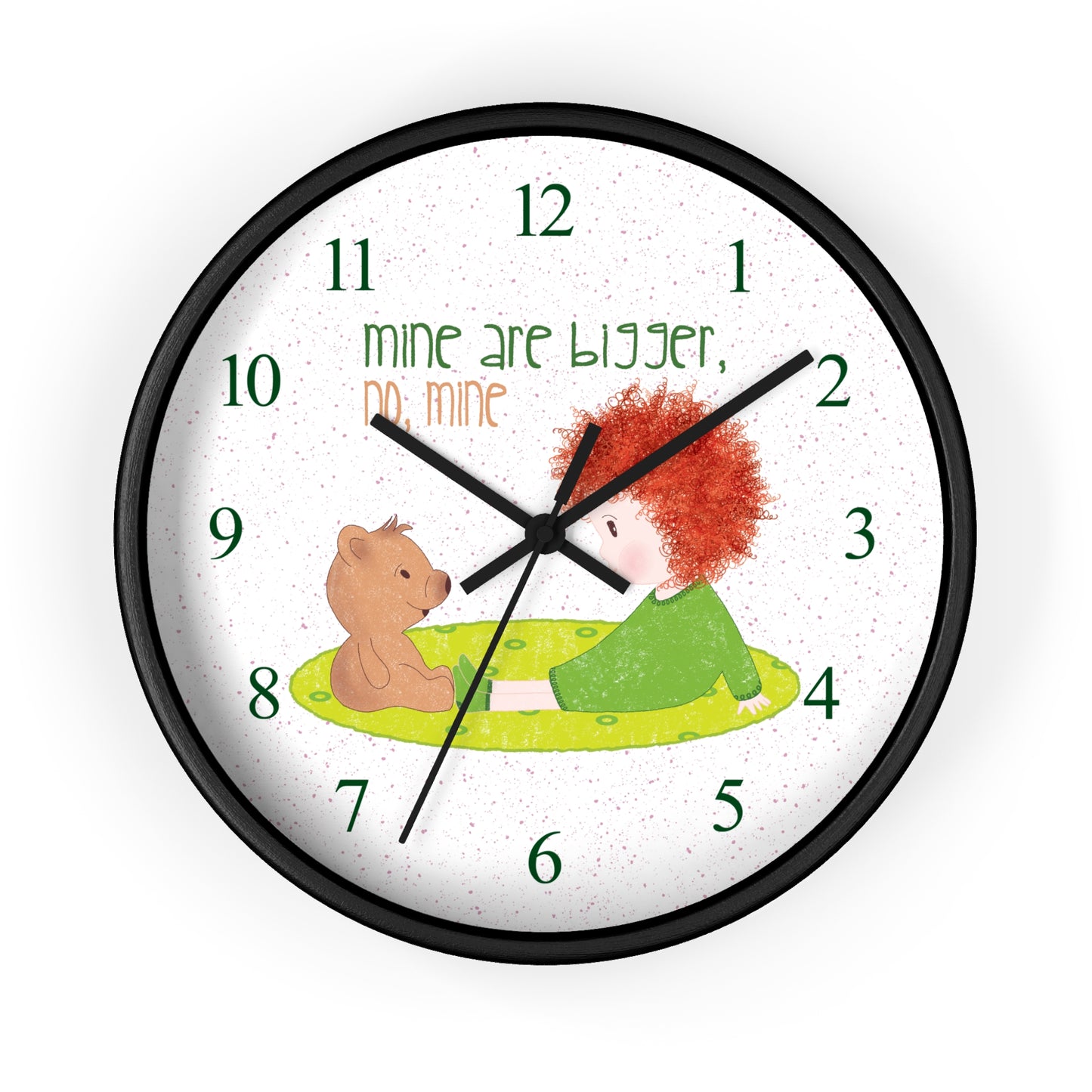 Playful Wall Clock - Time to Decide: Who’s Bigger?
