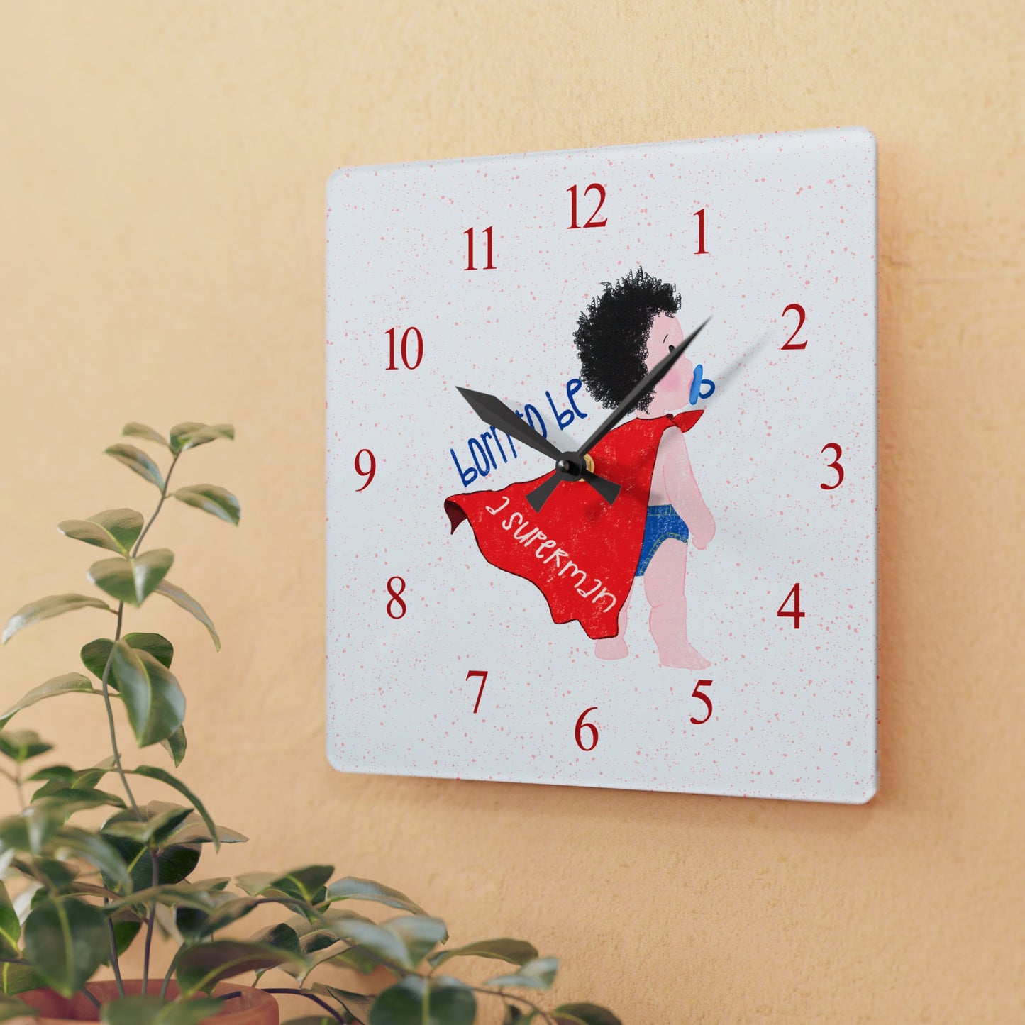 Adorable Acrylic Wall Clock - Tick-Tock, Hero O'Clock!