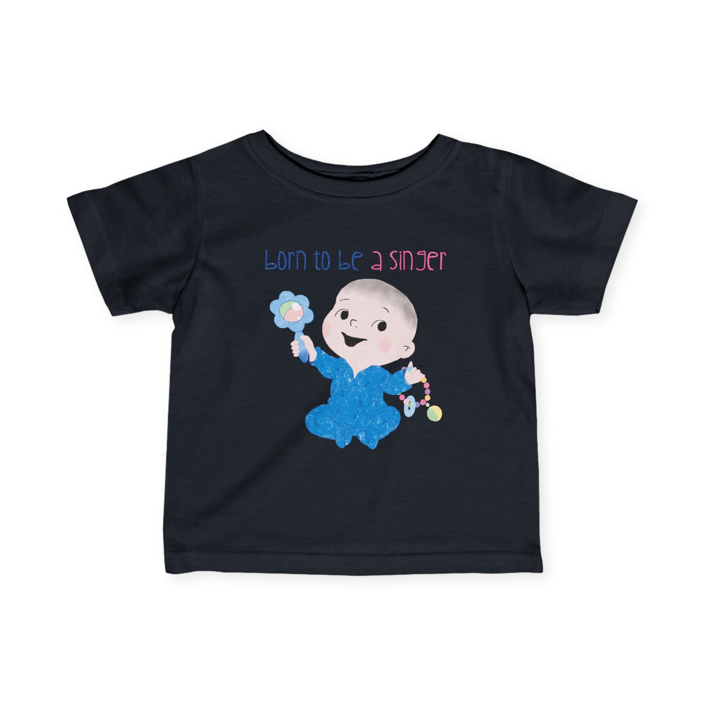 Humorous Baby T-Shirt – ‘Baby Jams, All Day’ Funny Infant Tee for Music Fans, Adorable Rockstar Gift