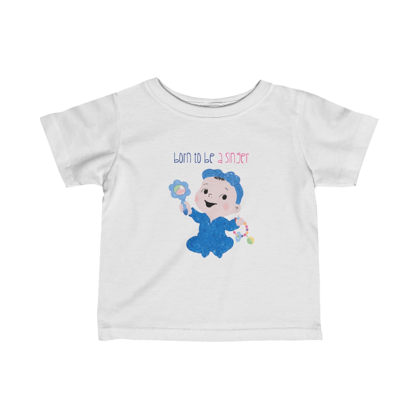 Humorous Infant Fine Jersey Tee - Future pop star!