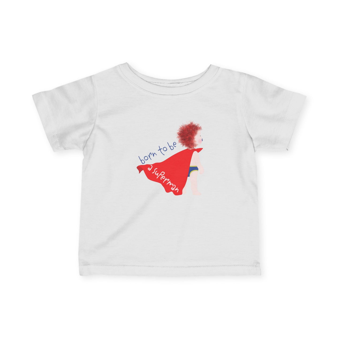 Funny Redhead Superman Baby Tee | Unique Superhero Infant Clothes USA