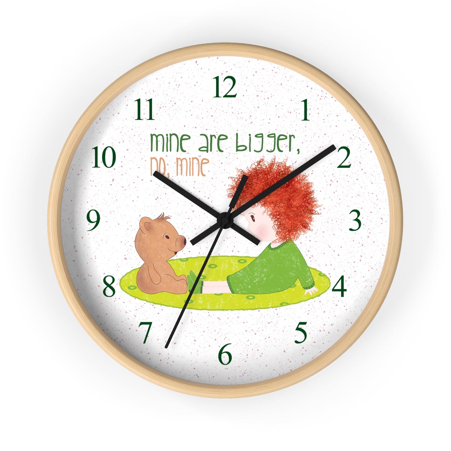 Playful Wall Clock - Time to Decide: Who’s Bigger?