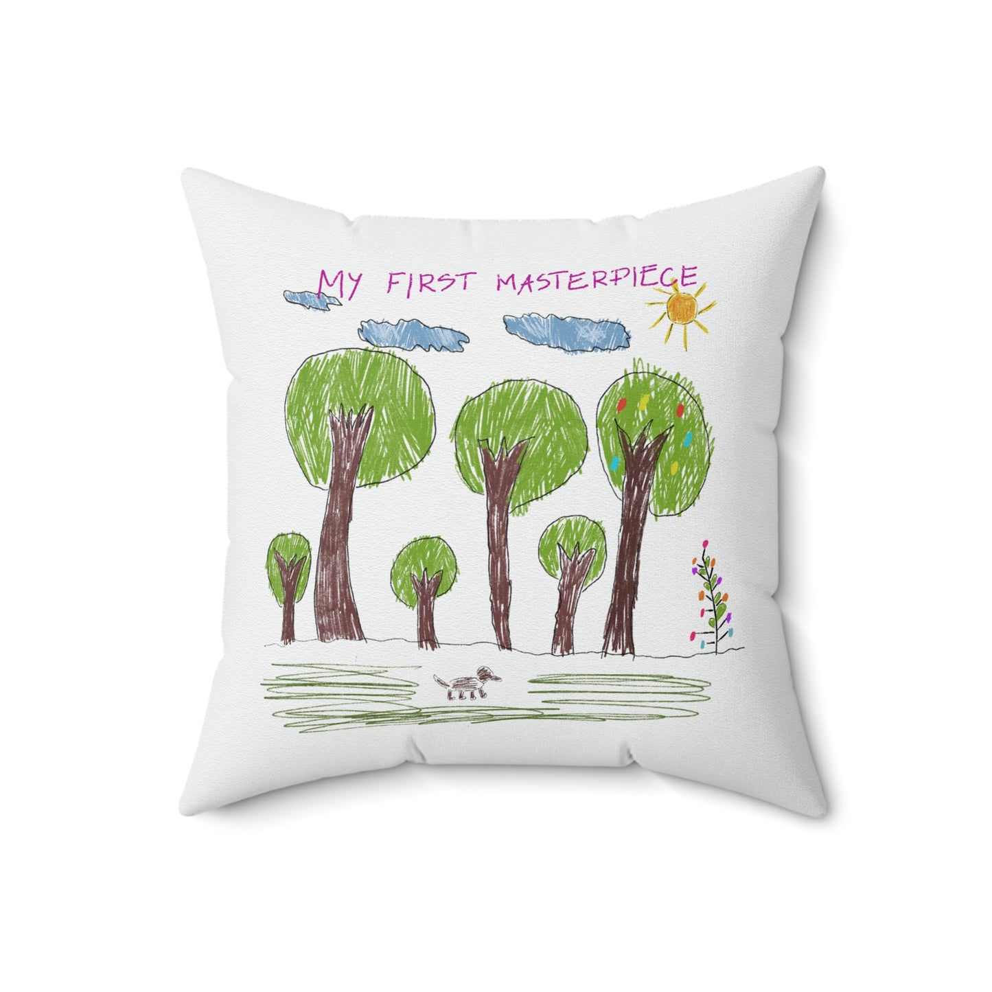 Double-Sided Indoor Pillow - Pint-sized Picasso!