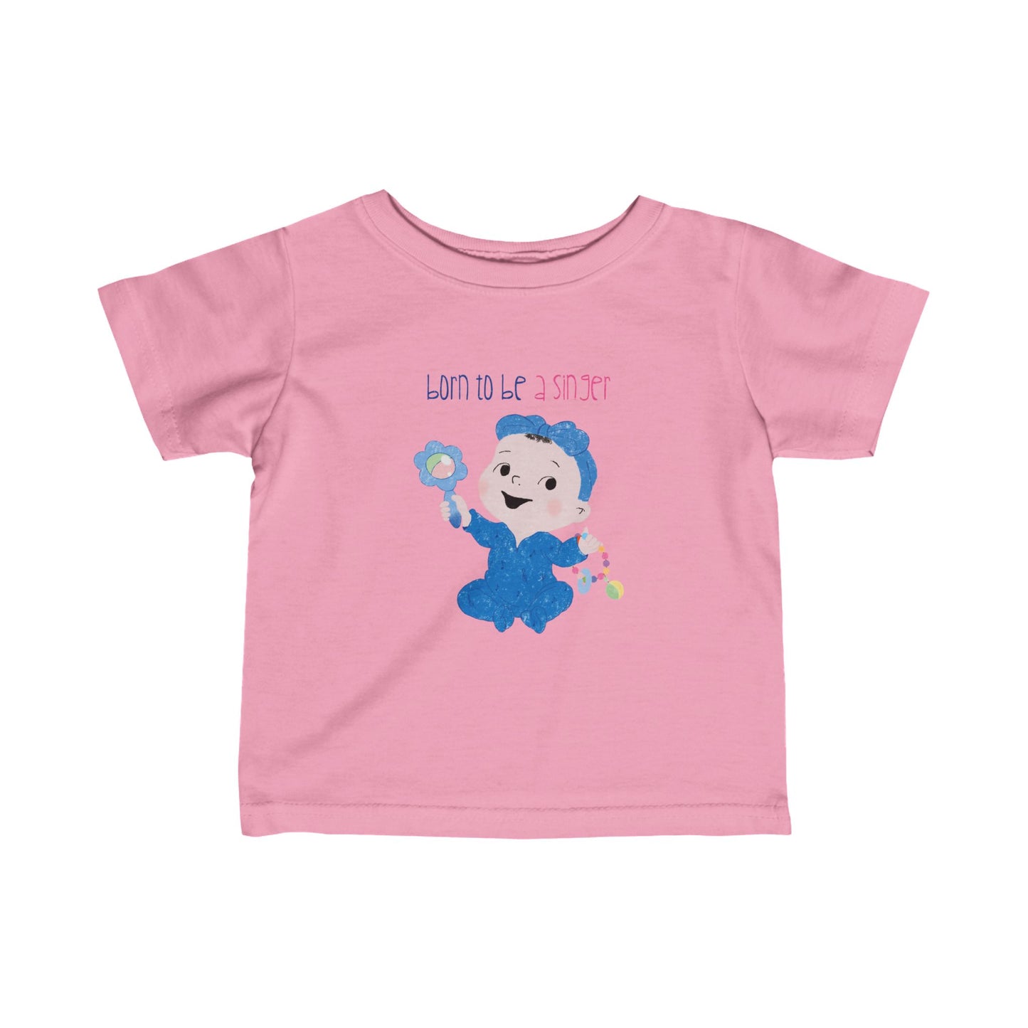 Humorous Infant Fine Jersey Tee - Future pop star!