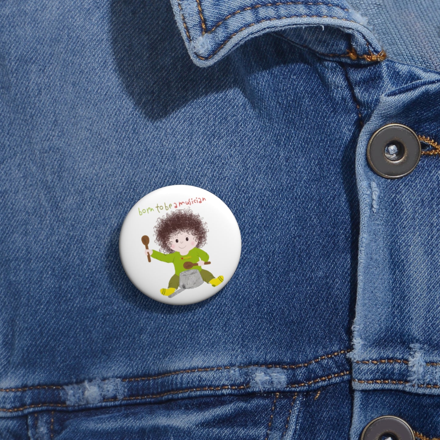 Copy of Humorous Pin Button - Musical Genius in Diapers!