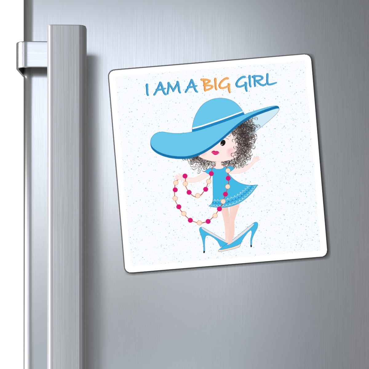 Funny Baby Fridge Magnet – Big Girl Baby (Dark-Haired ) | Kitchen Decor USA