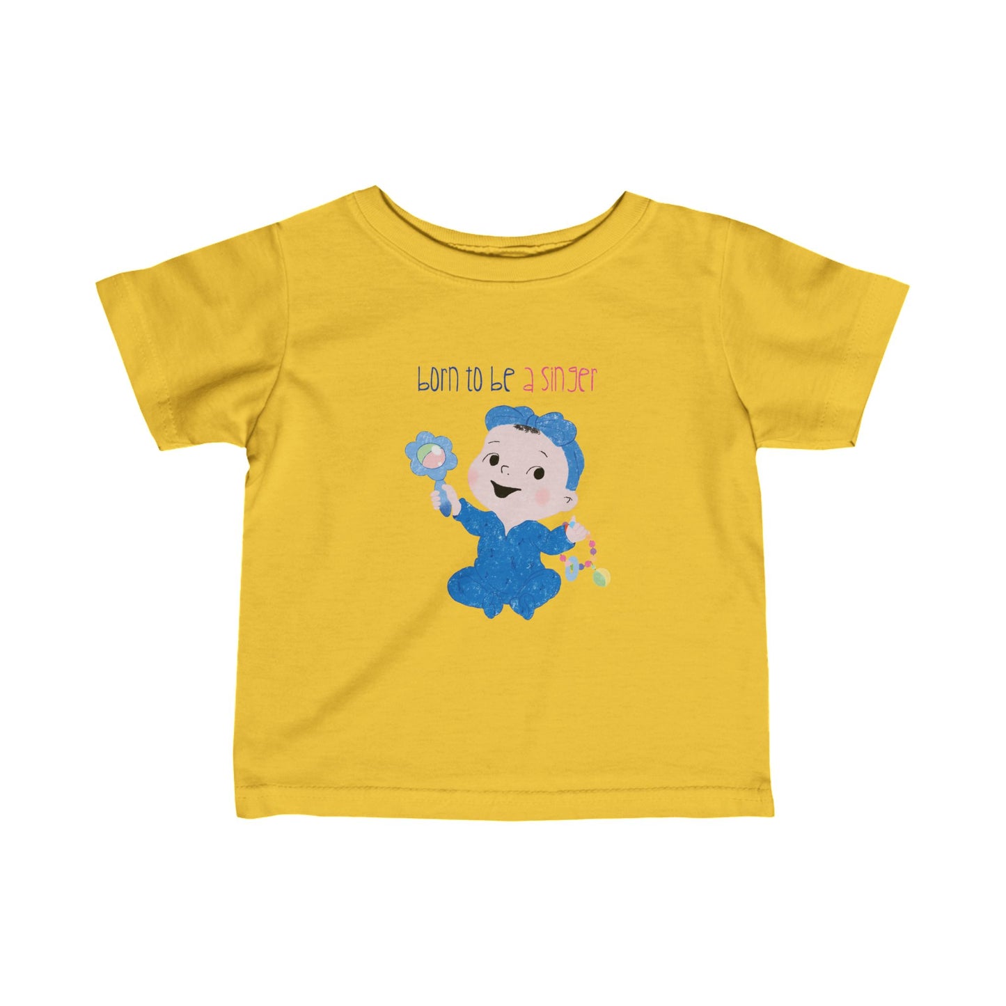 Humorous Infant Fine Jersey Tee - Future pop star!