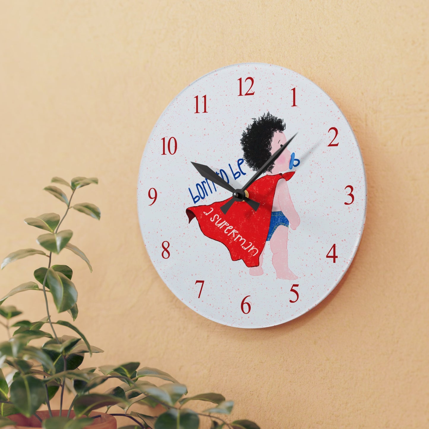 Adorable Acrylic Wall Clock - Tick-Tock, Hero O'Clock!