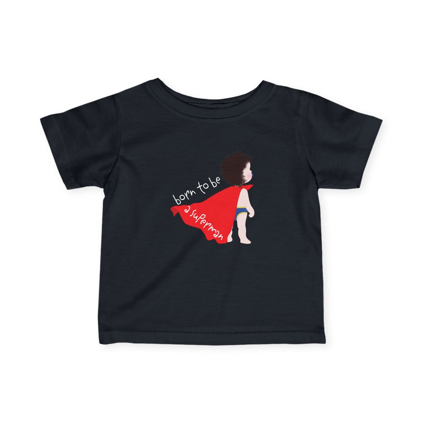 Funny superhero infant tee – unique baby clothes not sold on Amazon Only by Kidlic USA, color: black