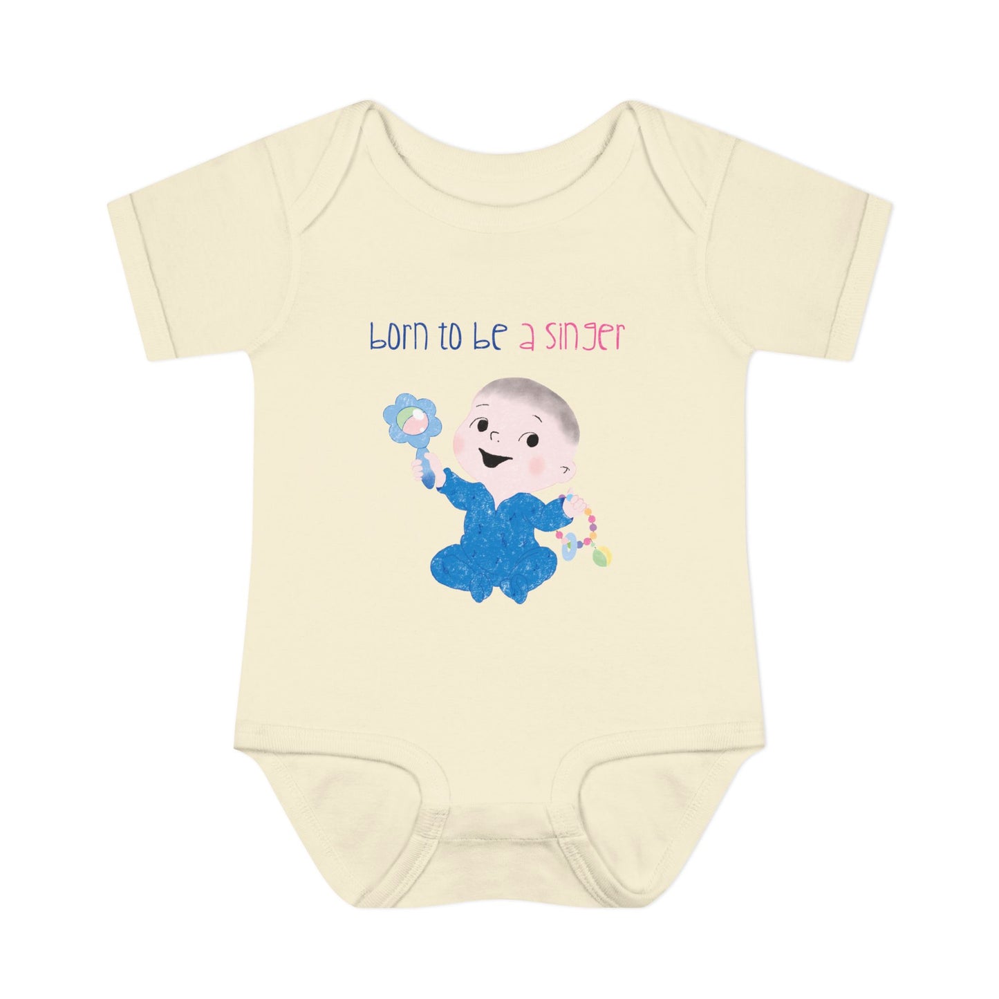 Soft cotton infant bodysuit – adorable "First Word: Grammy!" print, ideal baby shower gift.