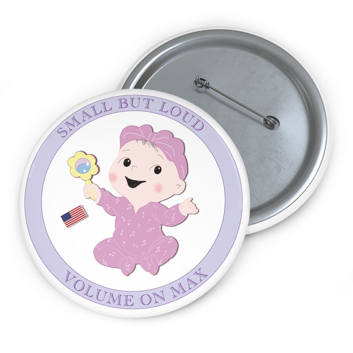 Funny Baby Pin Button – Singer Baby (Girl)