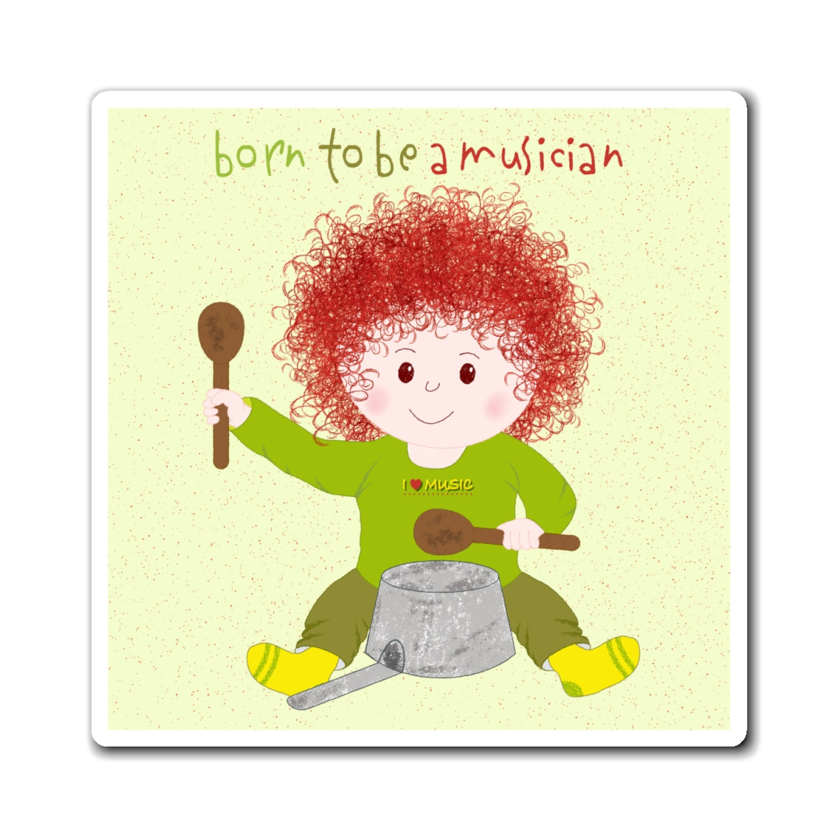 Funny Redhead Baby Magnet | Hilarious Baby Shower Gift for Music-Loving Parents