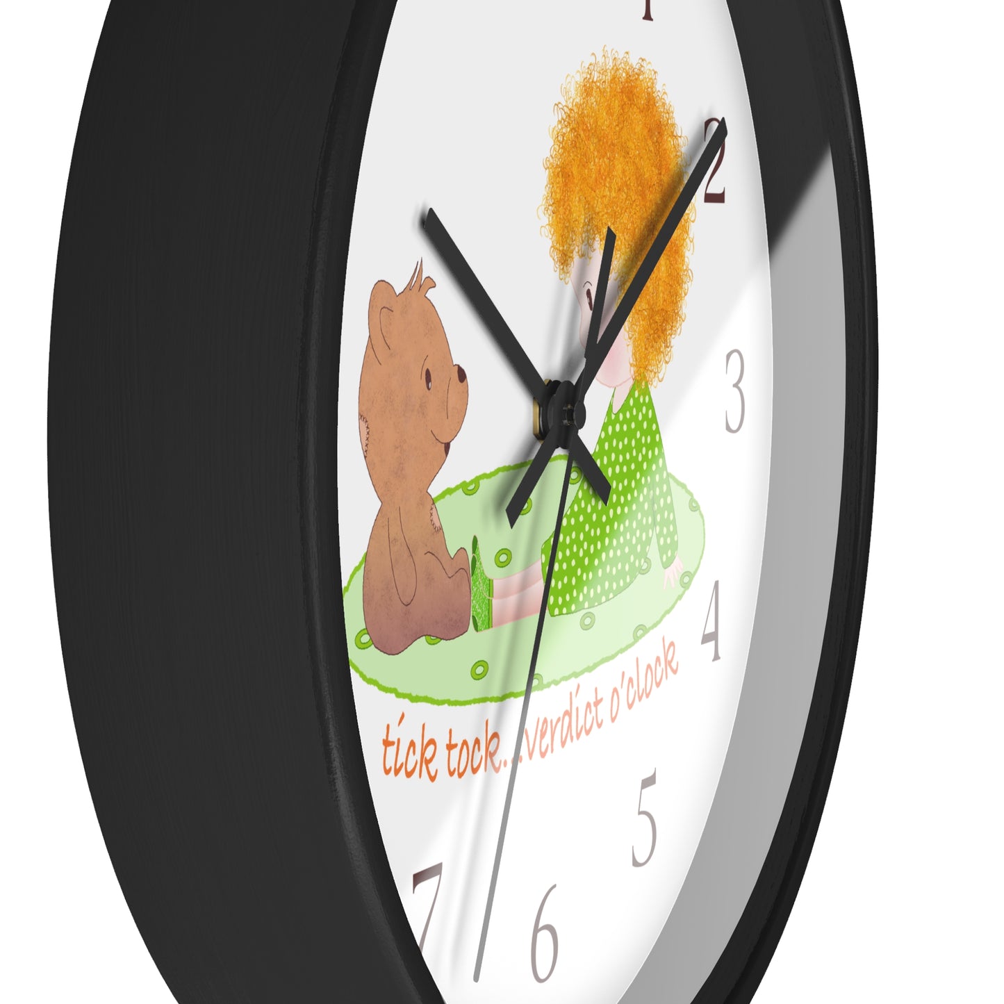 Funny Baby Wooden Wall Clock – Mine Are Bigger (Blonde)