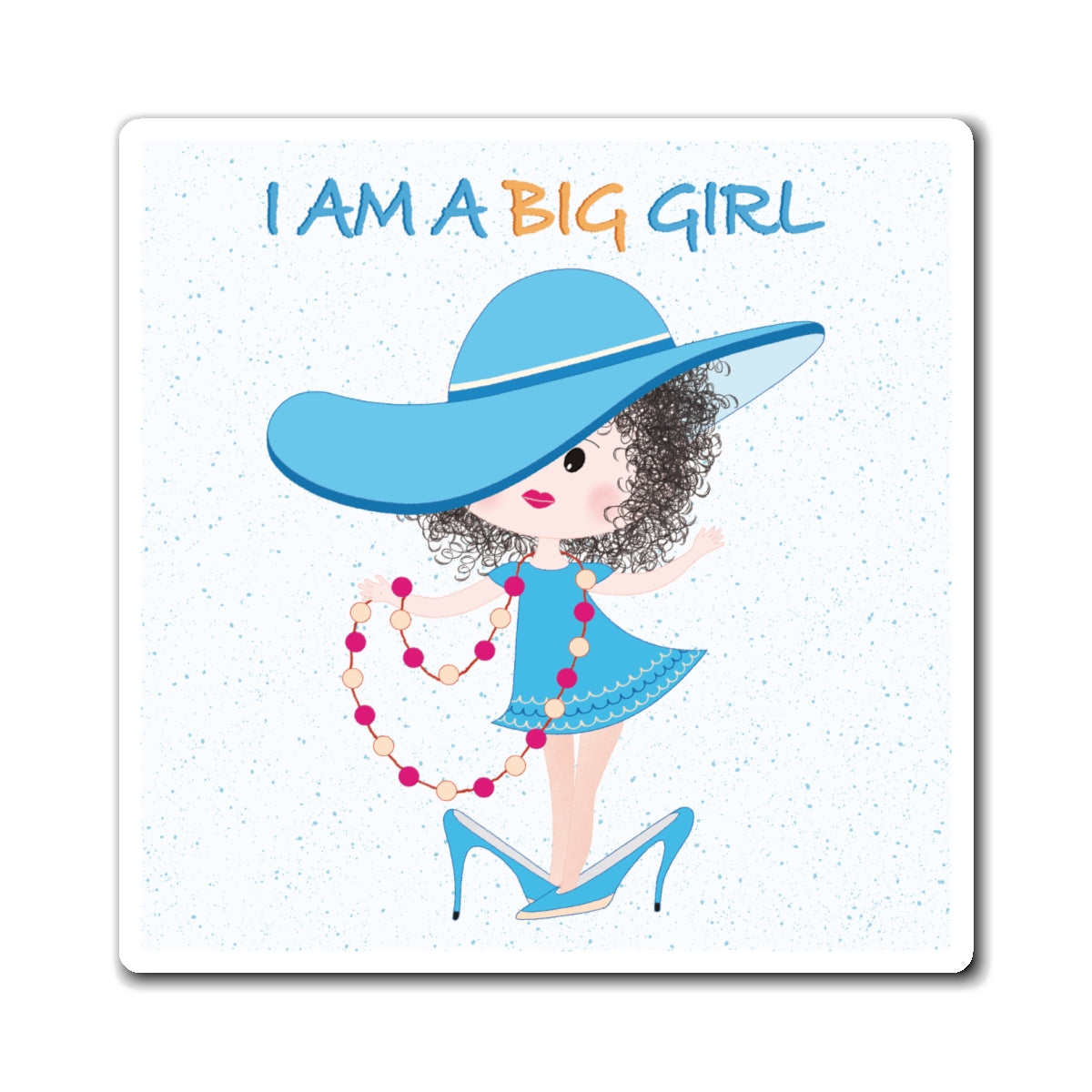 Funny Baby Fridge Magnet – Big Girl Baby (Dark-Haired ) | Kitchen Decor USA