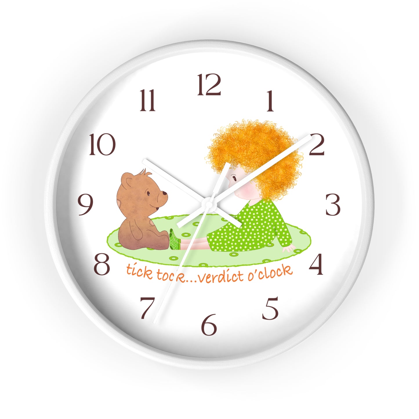 Funny Baby Wooden Wall Clock – Mine Are Bigger (Blonde)