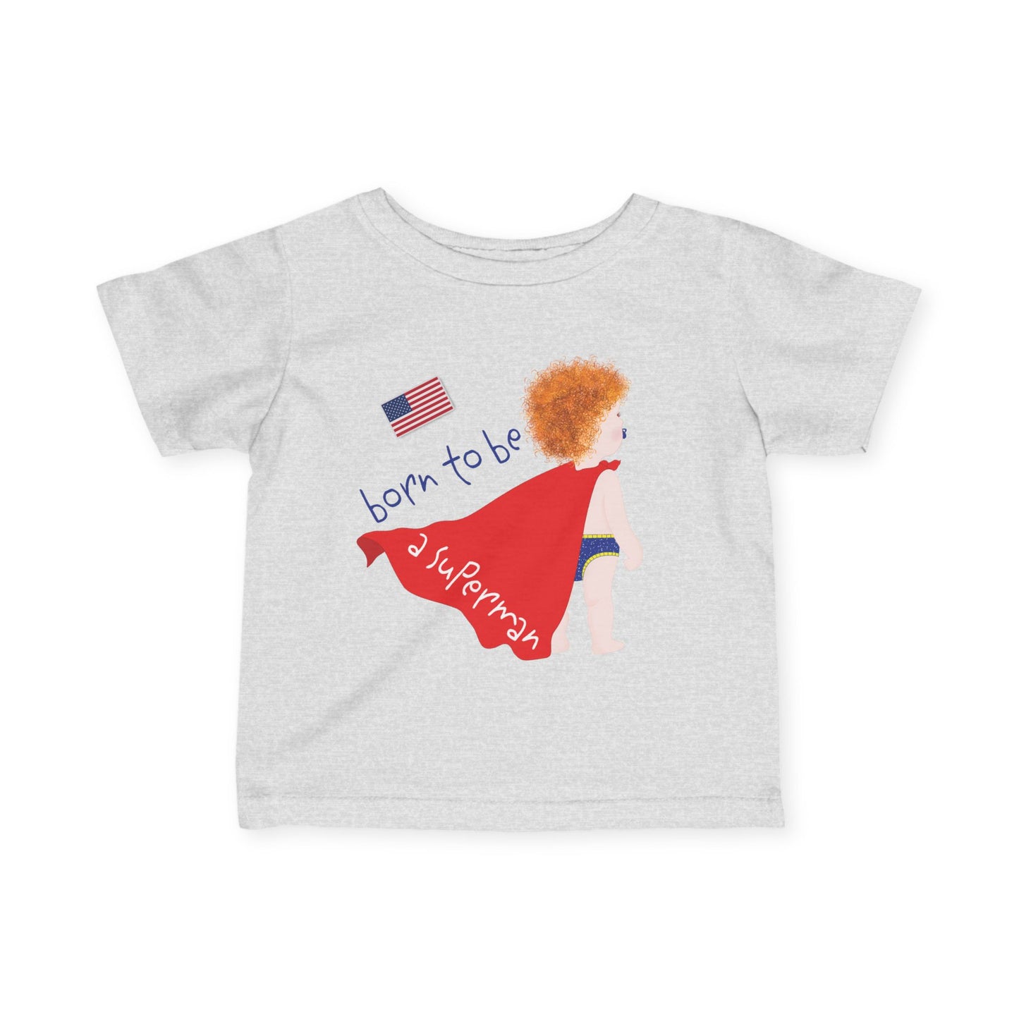 Funny Superman Baby Tee (Blonde)