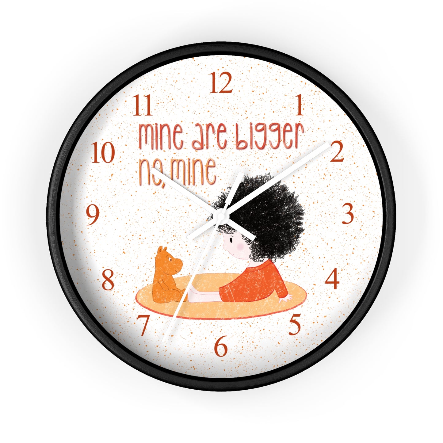 Playful Wall Clock - Time to Decide: Who’s Bigger?