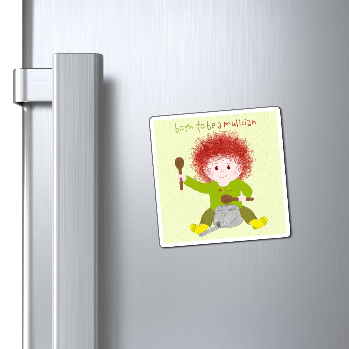 Funny Redhead Baby Magnet | Hilarious Baby Shower Gift for Music-Loving Parents