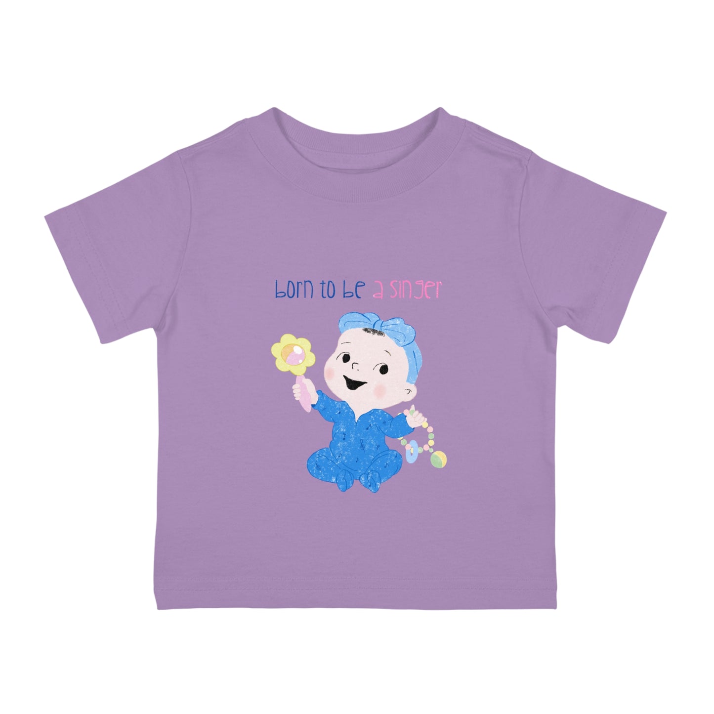 Infant Cotton Jersey Tee - BORN TO BE A SINGER (GIRL)