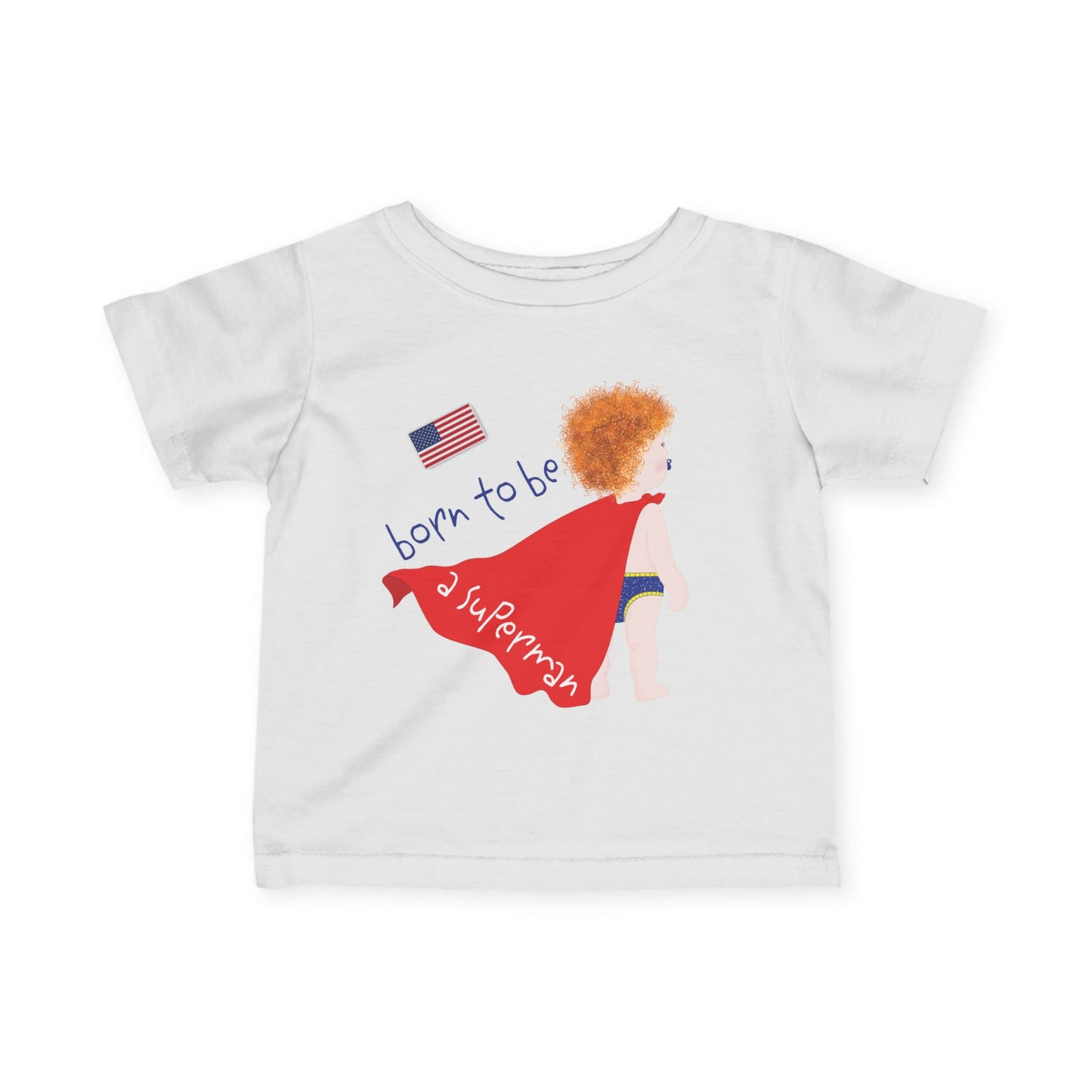 Funny Superman Baby Tee (Blonde)