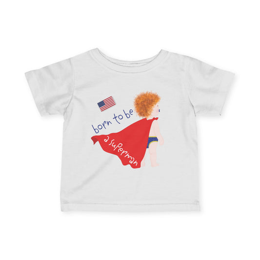 Funny Superman Baby Tee (Blonde)
