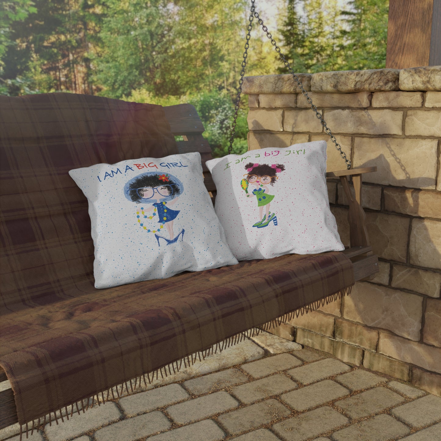 Outdoor Double-Sided Pillow - Twice the Adorable!