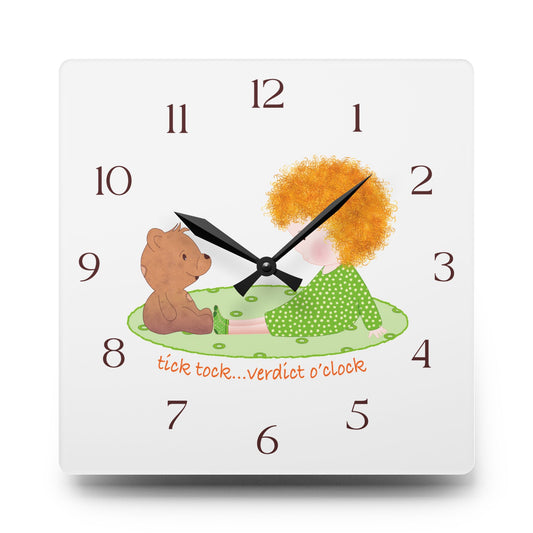 Funny Baby Acrylic Wall Clock – Mine Are Bigger (Blonde)
