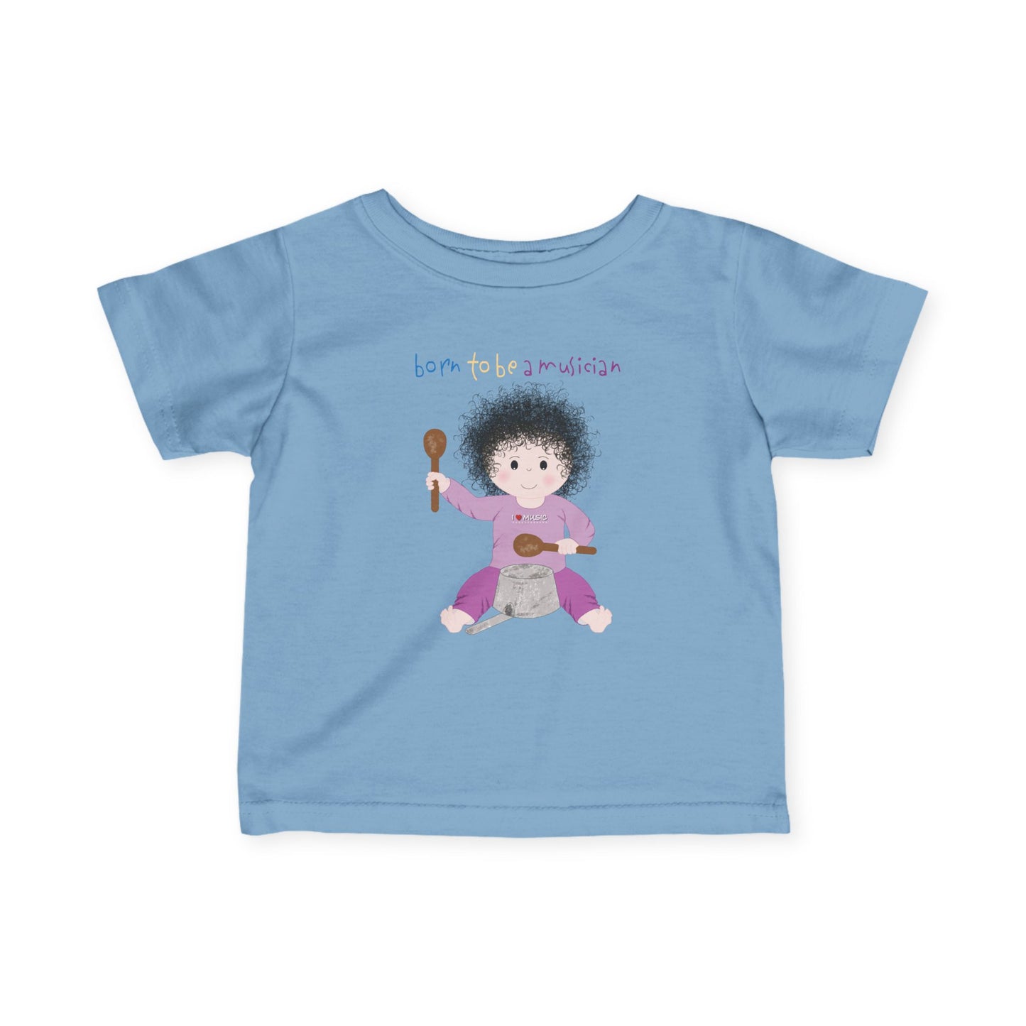 Funny Musician Baby Tee (Dark-Haired)