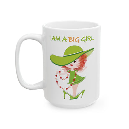 Funny Baby Coffee Mug – Big Girl Baby (Redhead), 11oz & 15oz