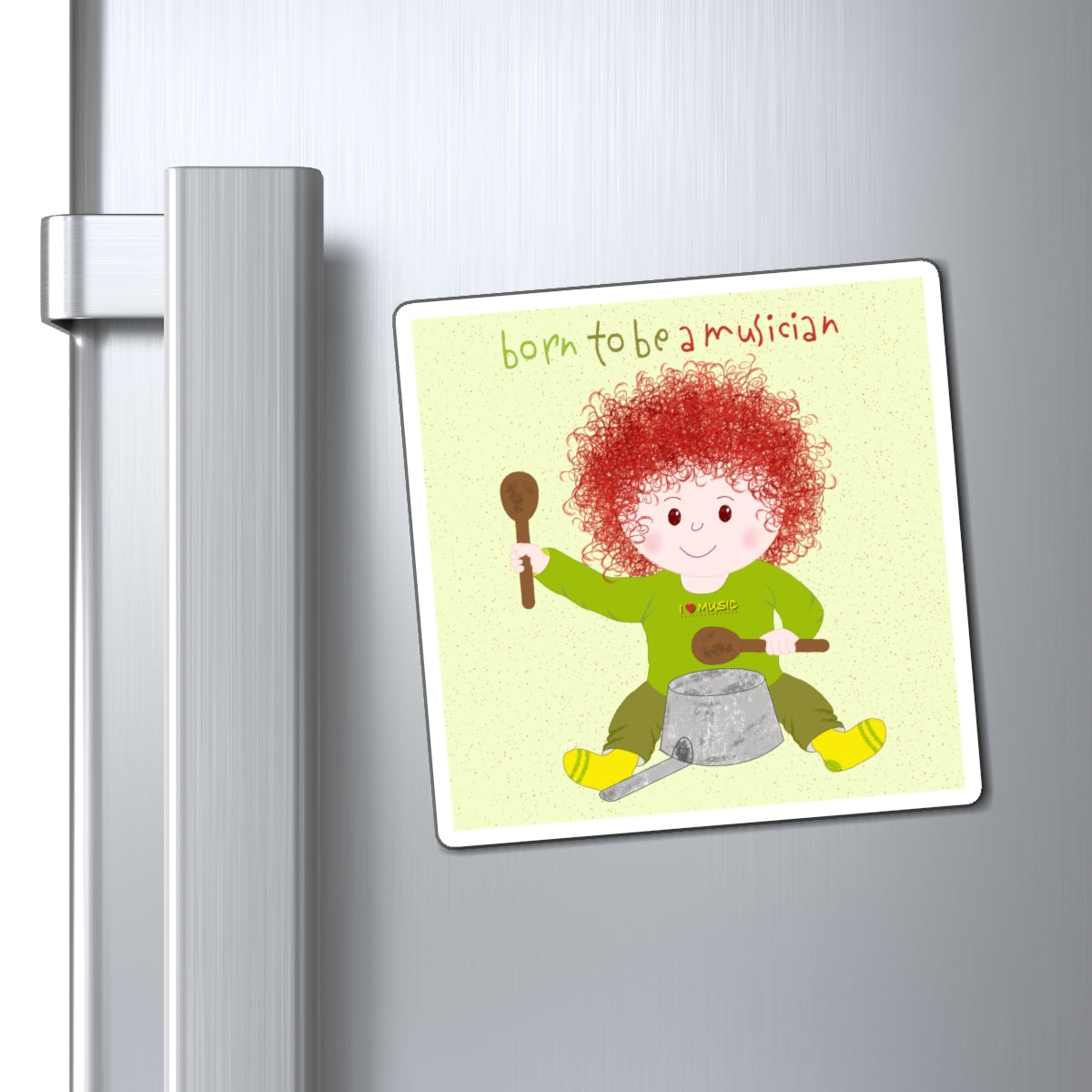 Funny Redhead Baby Magnet | Hilarious Baby Shower Gift for Music-Loving Parents