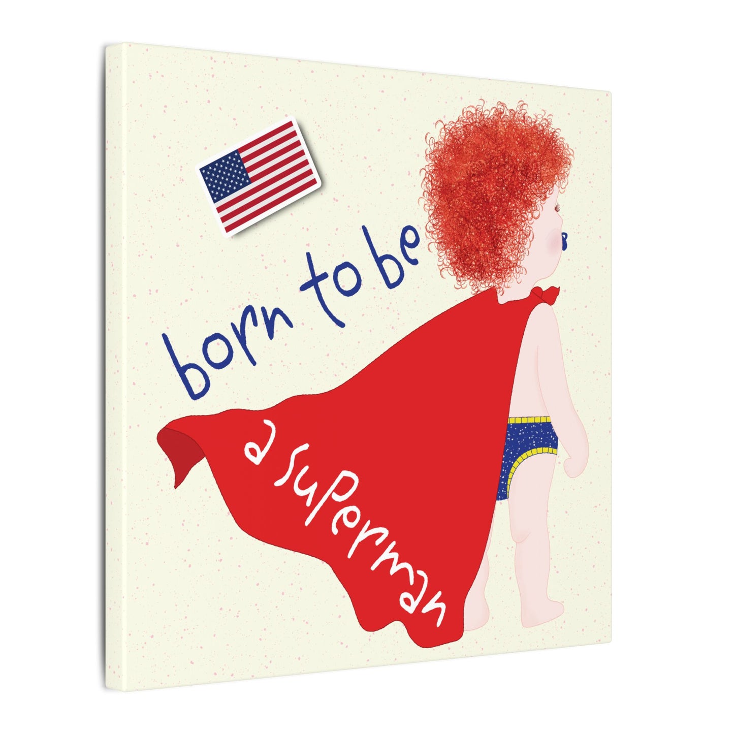 Redhead Superman Baby Canvas | Funny Baby Room Decor USA