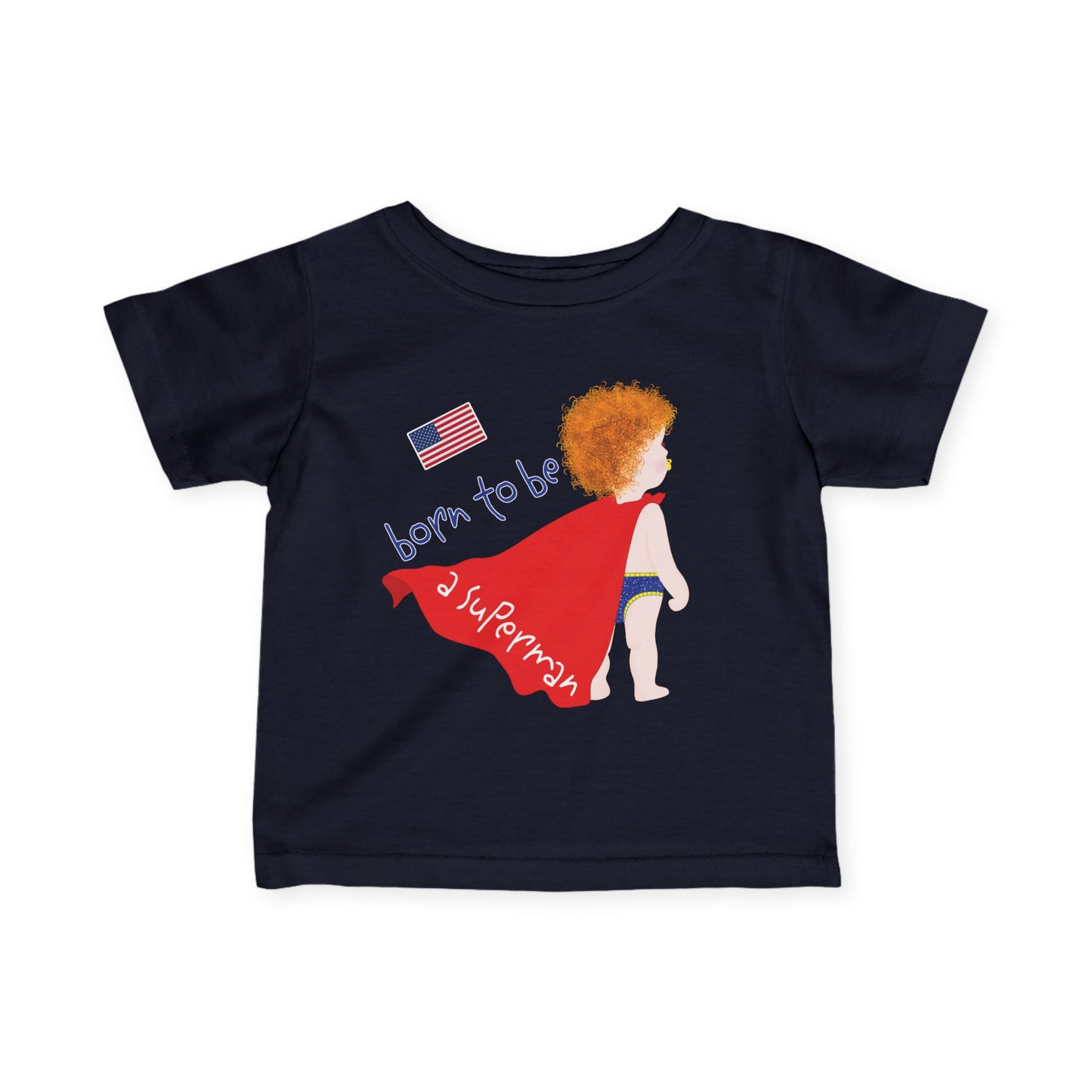 Funny Superman Baby Tee (Blonde)