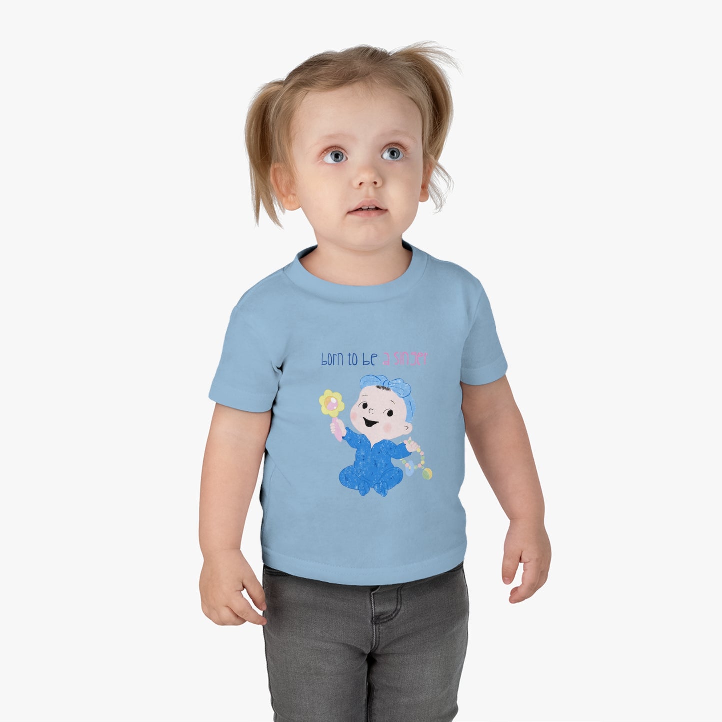 Infant Cotton Jersey Tee - BORN TO BE A SINGER (GIRL)