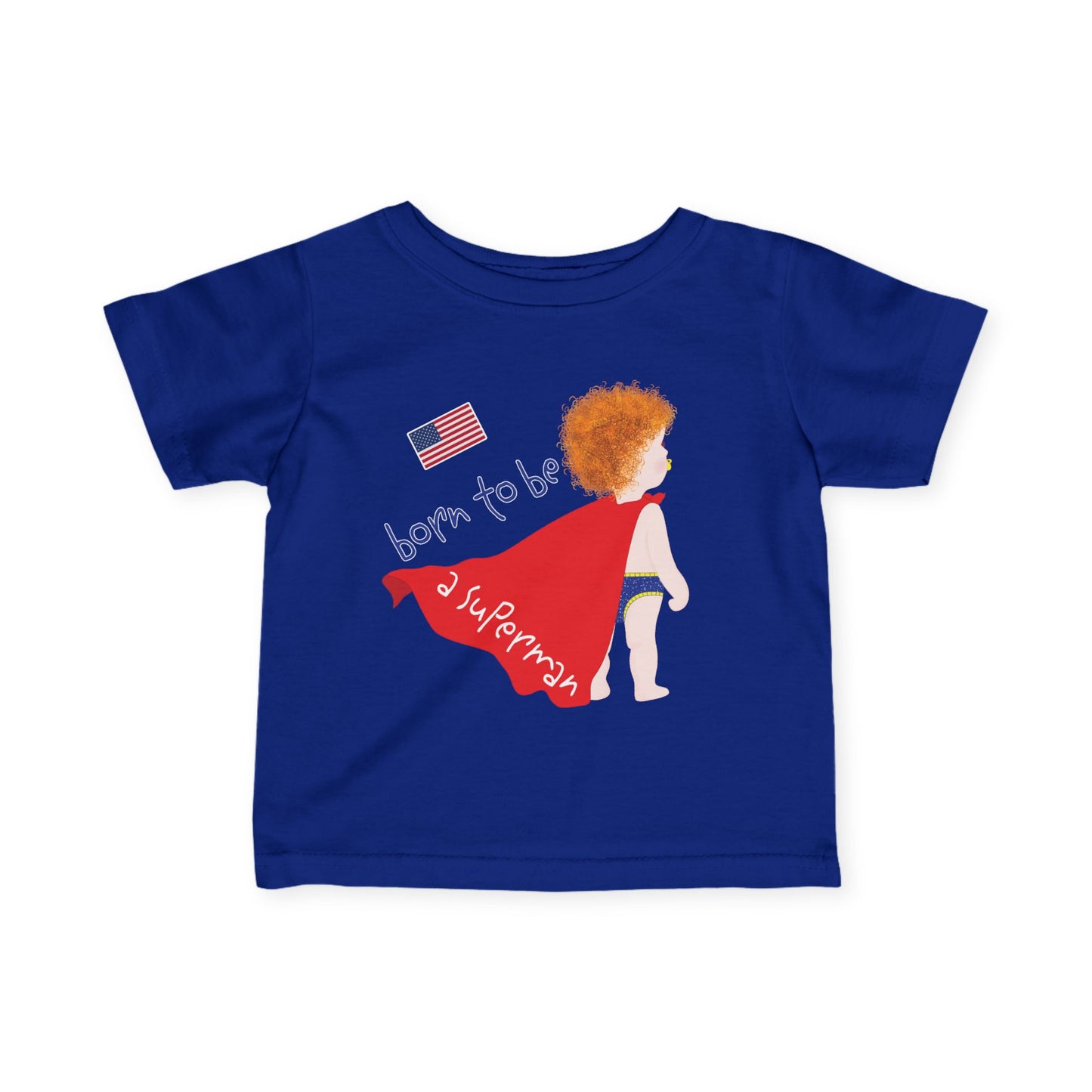 Funny Superman Baby Tee (Blonde)
