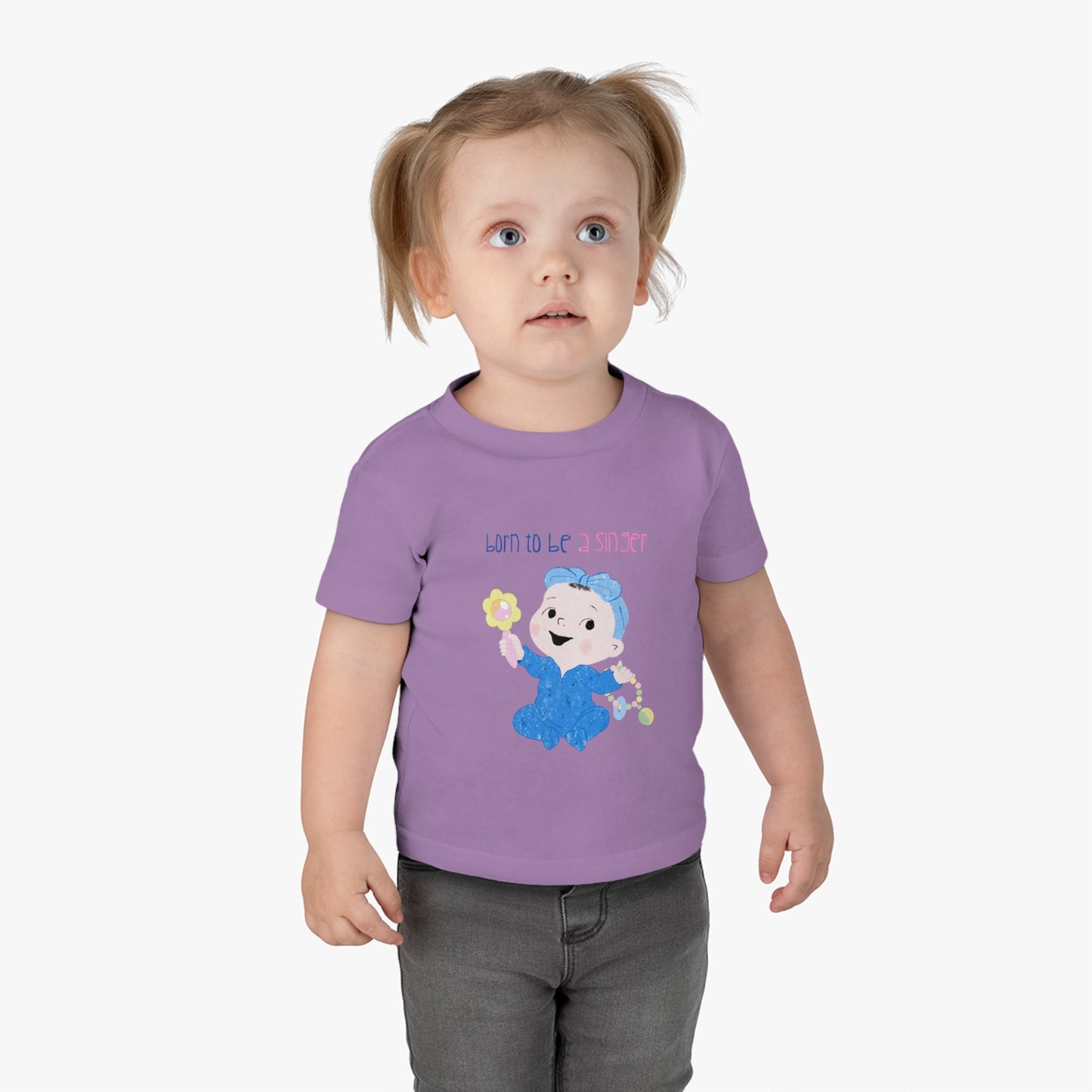 Infant Cotton Jersey Tee - BORN TO BE A SINGER (GIRL)