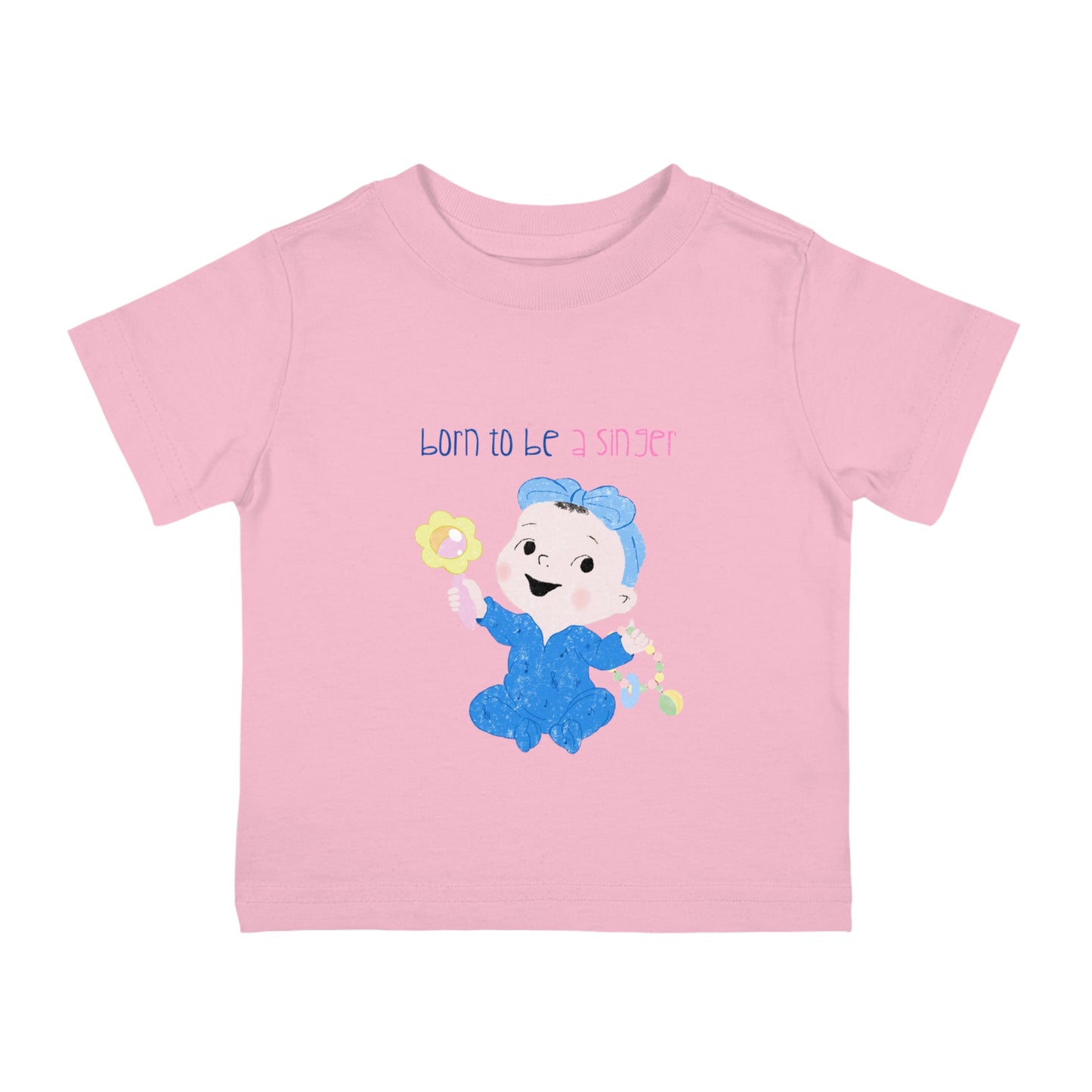 Infant Cotton Jersey Tee - BORN TO BE A SINGER (GIRL)