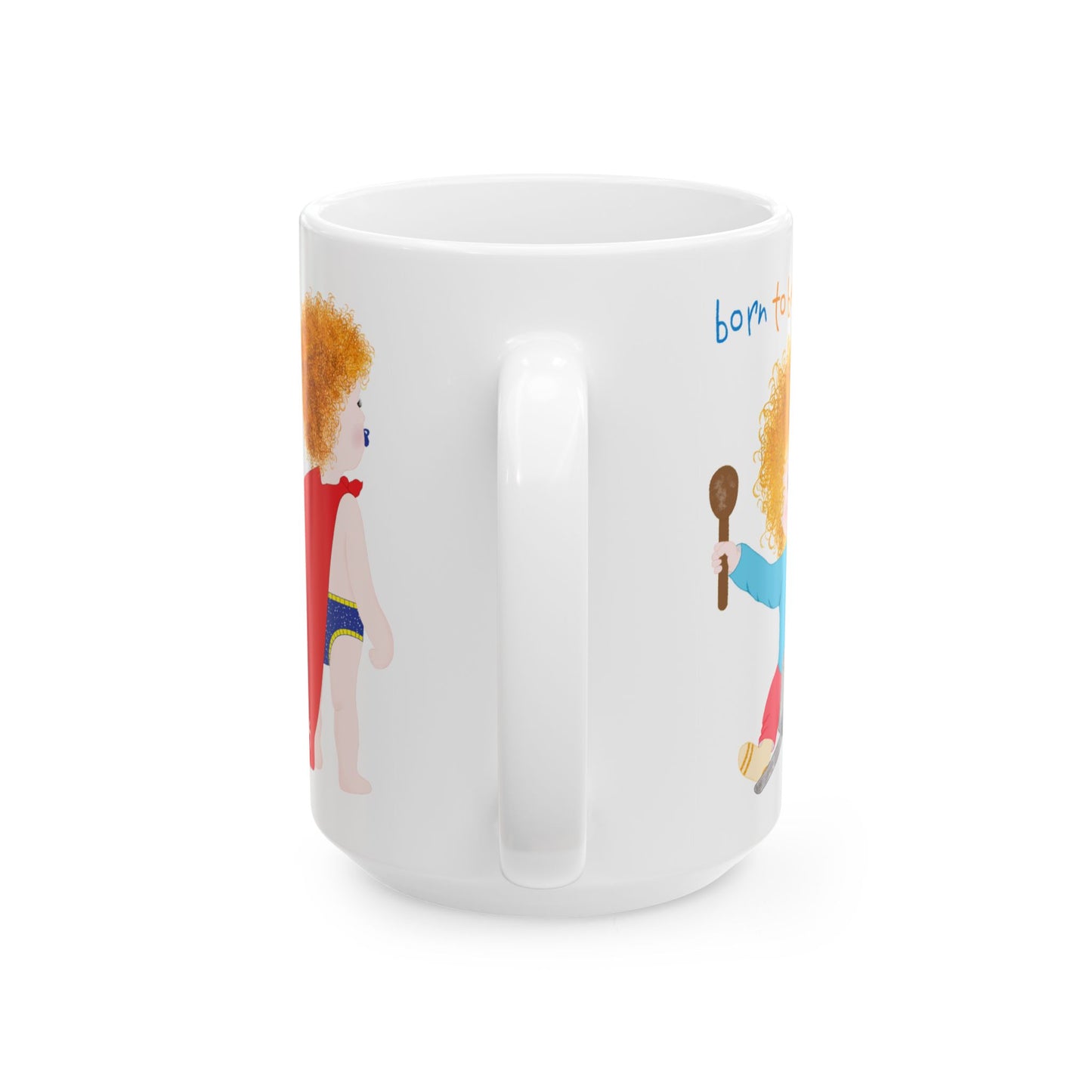 Funny Superman Baby Coffee Mug (Blonde) - 11oz & 15oz