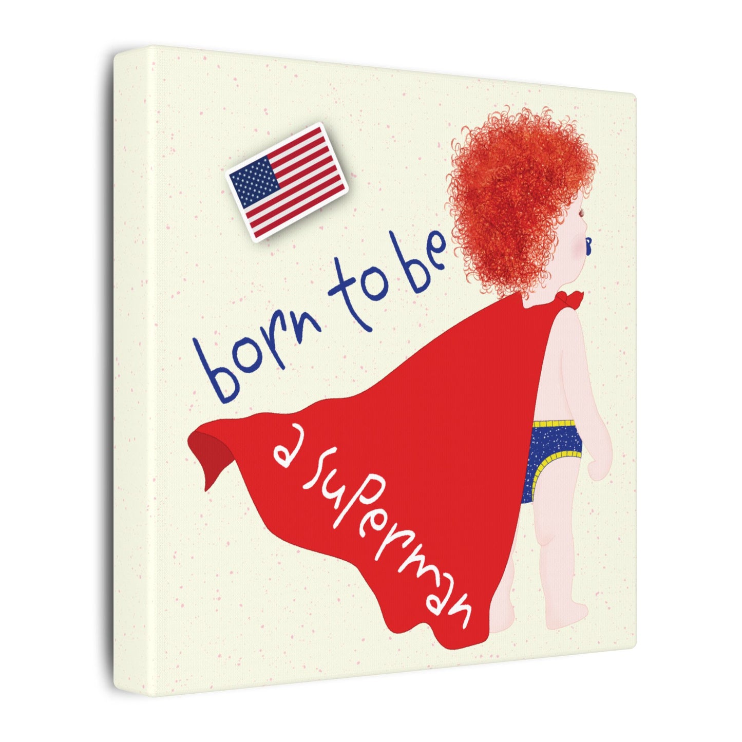 Redhead Superman Baby Canvas | Funny Baby Room Decor USA