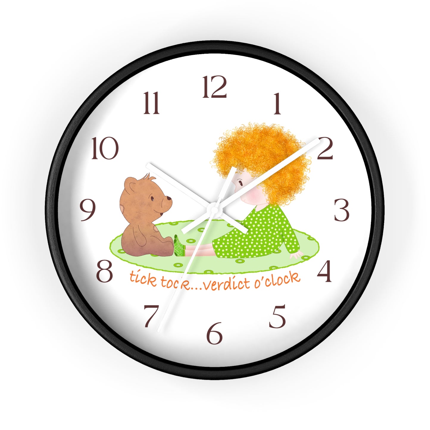 Funny Baby Wooden Wall Clock – Mine Are Bigger (Blonde)
