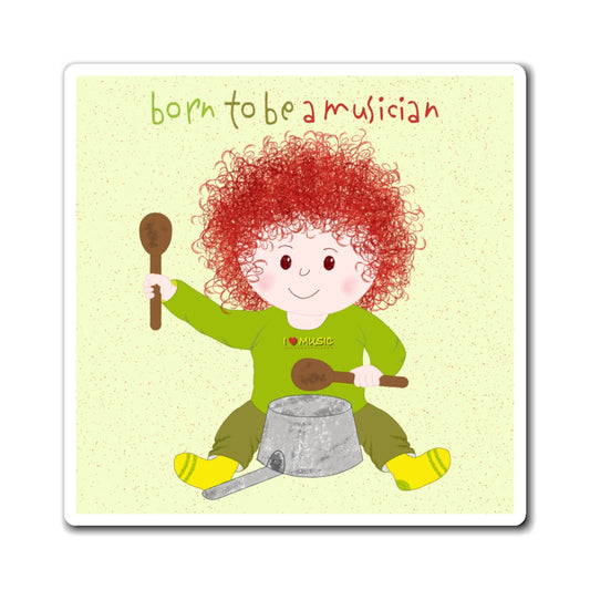 Funny Redhead Baby Magnet | Hilarious Baby Shower Gift for Music-Loving Parents