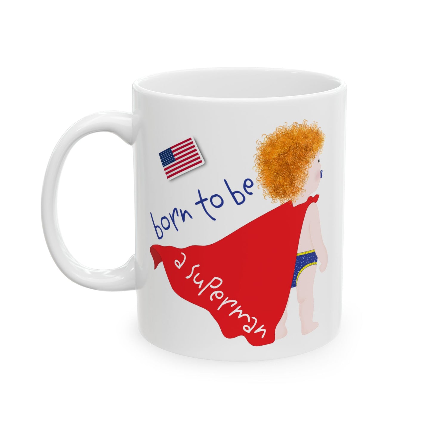 Funny Musician Baby Coffee Mug (Blonde)  – 11oz & 15oz