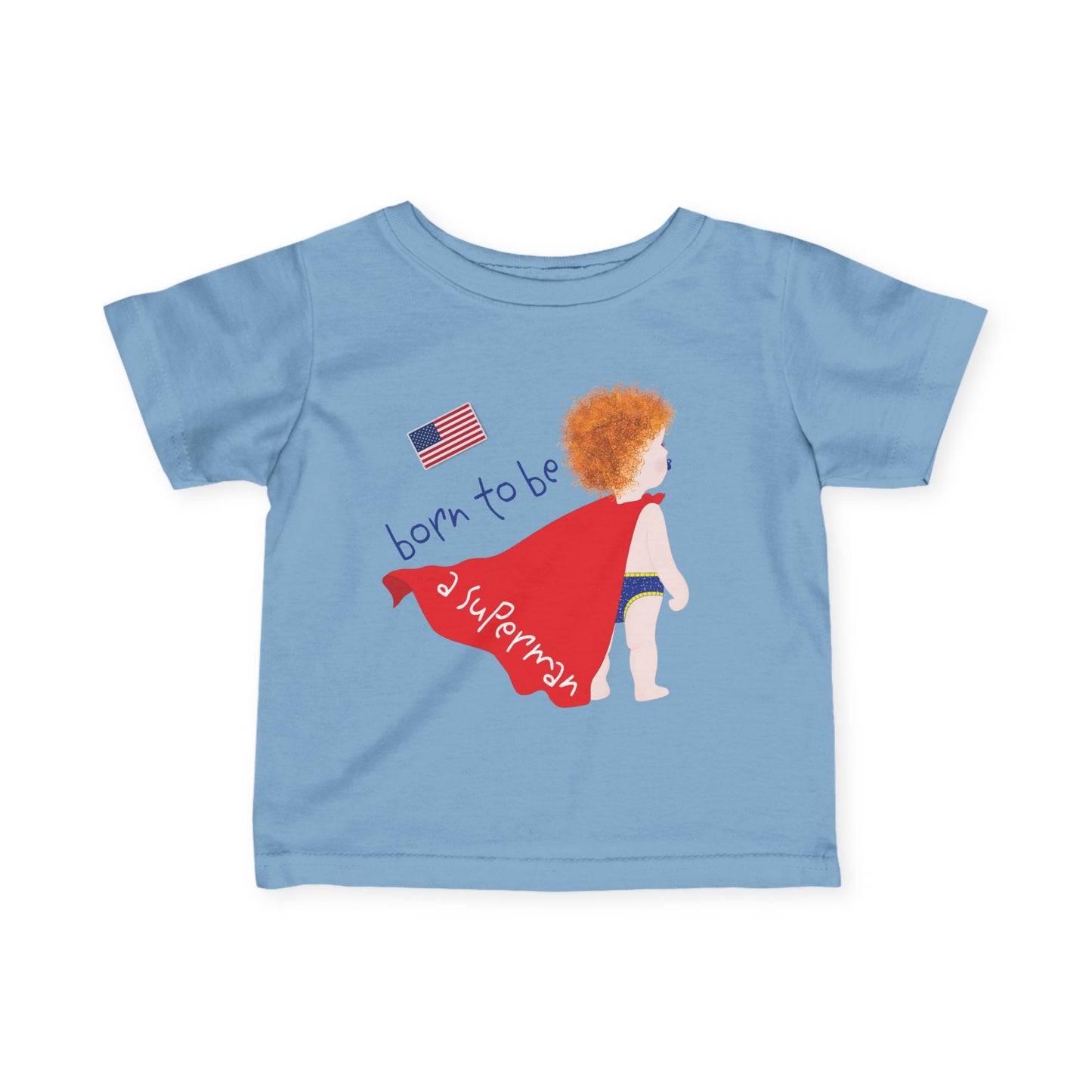 Funny Superman Baby Tee (Blonde)