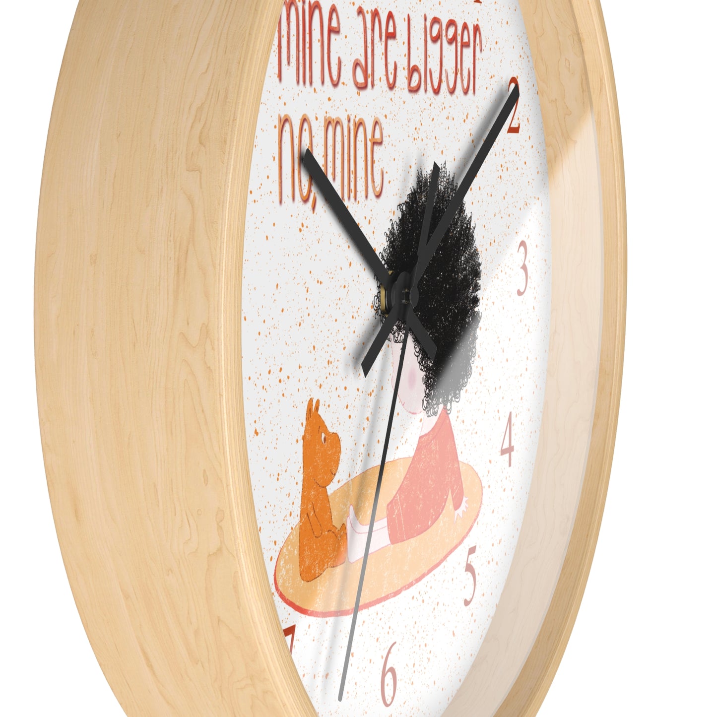 Playful Wall Clock - Time to Decide: Who’s Bigger?