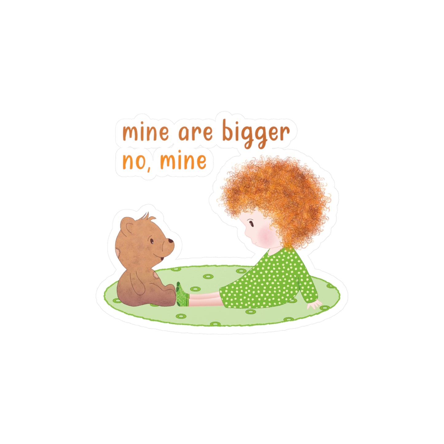 Funny Baby Vinyl Wall Decal – Mine Are Bigger (Blonde) | Nursery Wall Decor USA