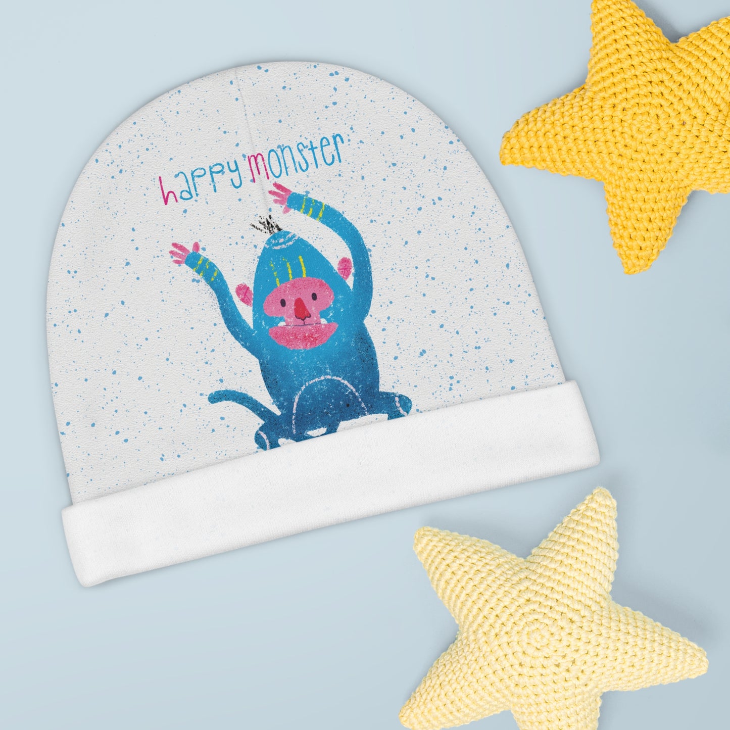 Baby Beanie - BLUE MONSTER