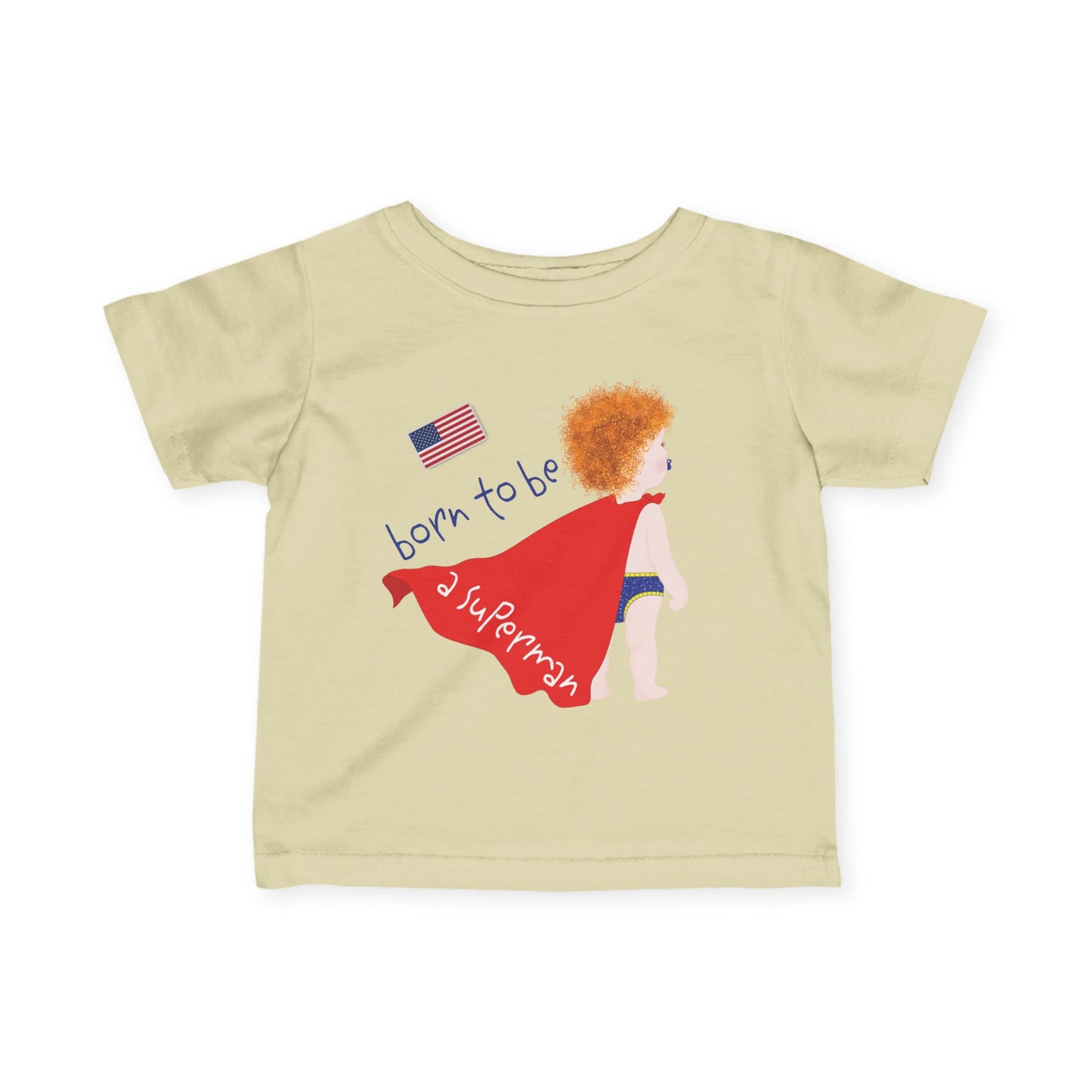 Funny Superman Baby Tee (Blonde)