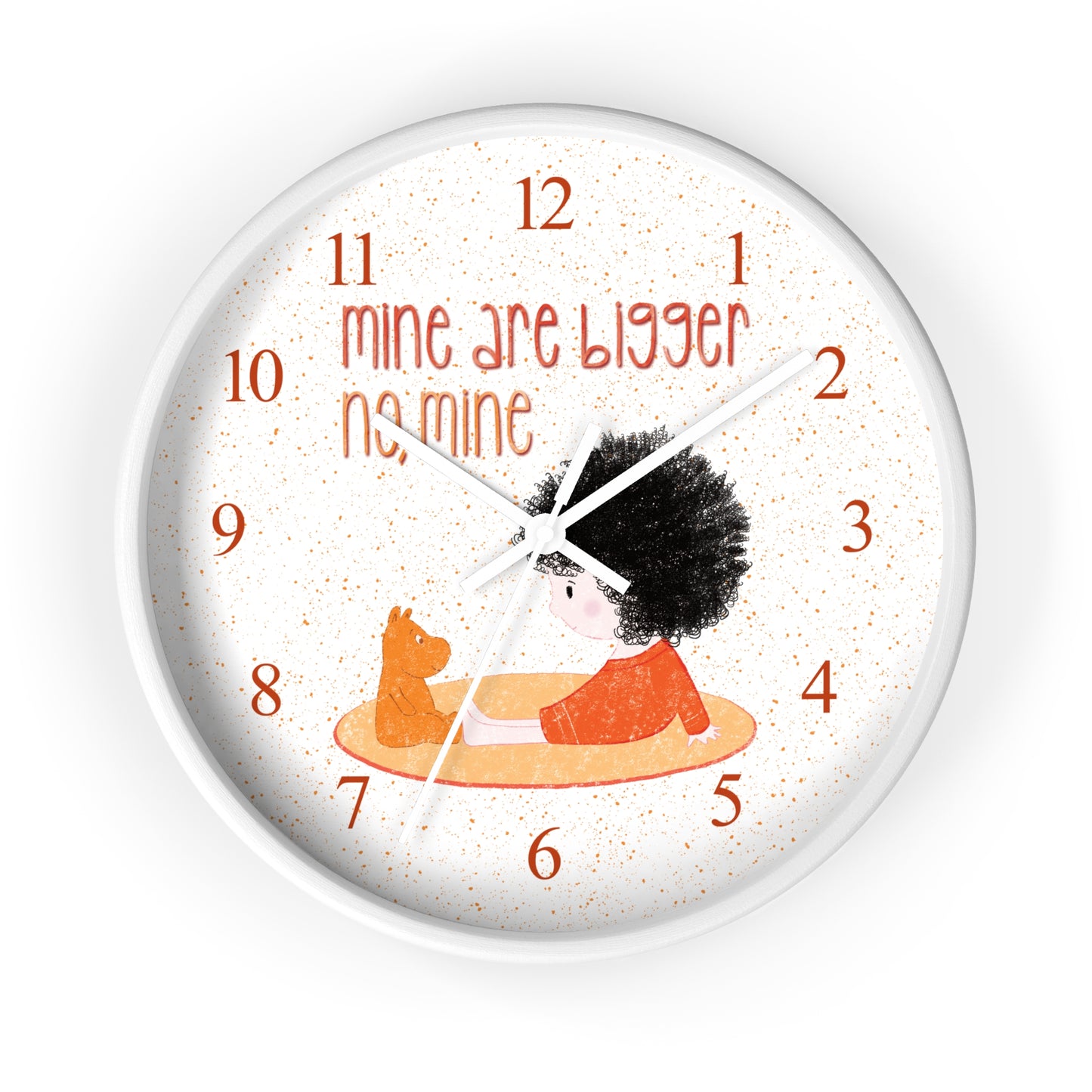 Playful Wall Clock - Time to Decide: Who’s Bigger?