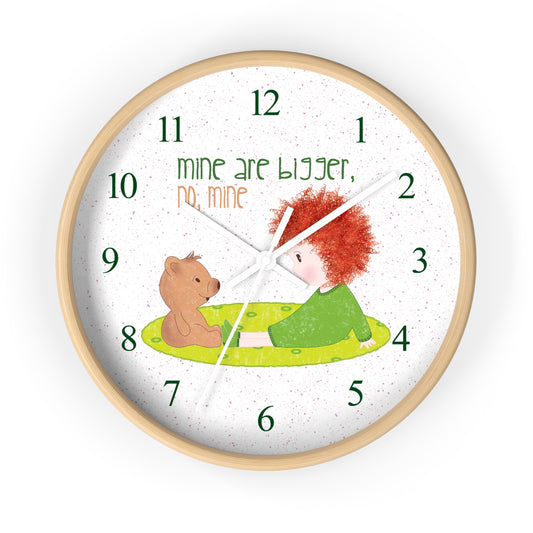 Playful Wall Clock - Time to Decide: Who’s Bigger?